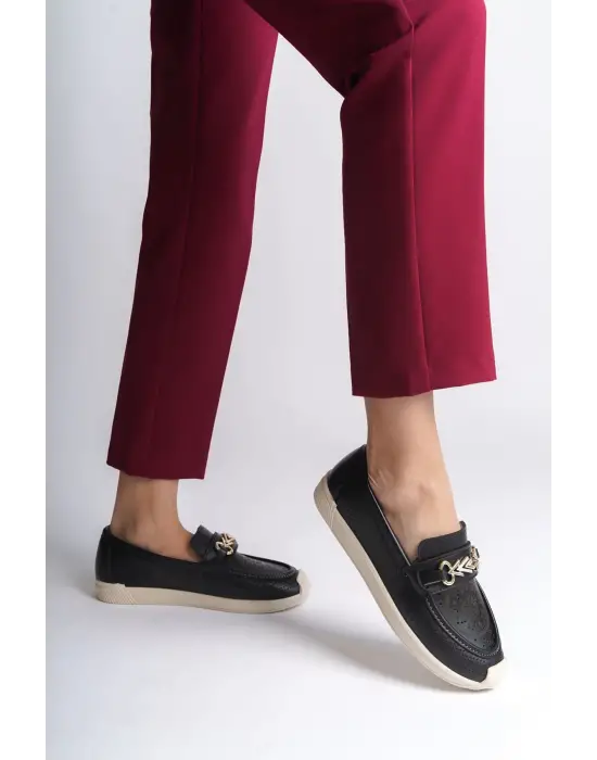 Çiçek Desenli Bayan Babet Ayakkabı