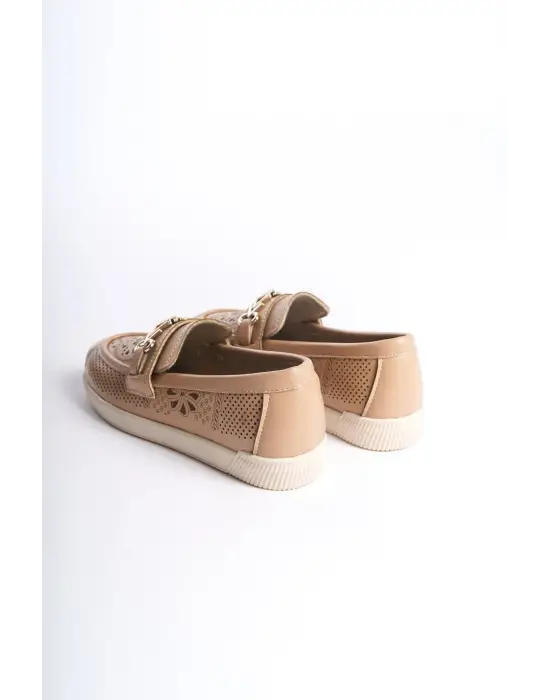 Çiçek Desenli Bayan Babet Ayakkabı