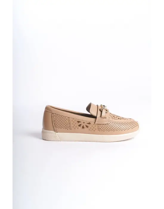 Çiçek Desenli Bayan Babet Ayakkabı