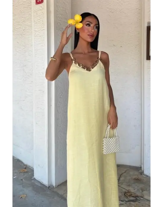 Lina Modal Askılı Elbise 2906