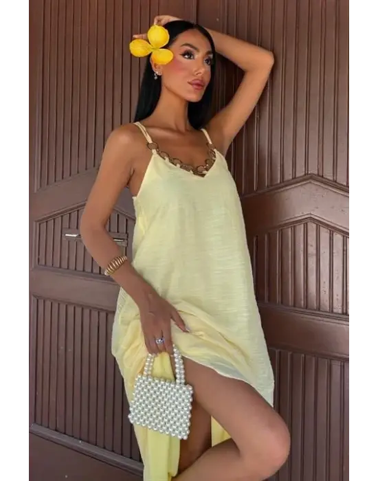 Lina Modal Askılı Elbise 2906