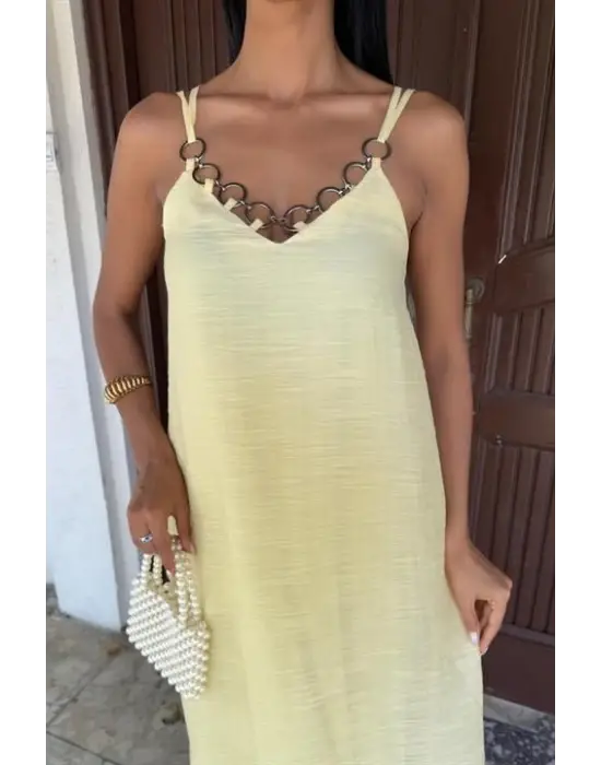 Lina Modal Askılı Elbise 2906