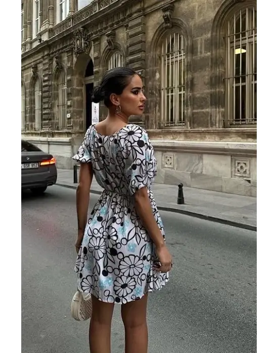 Omarı Çiçek Desenli Elbise - Yazın Şıklığına Davet