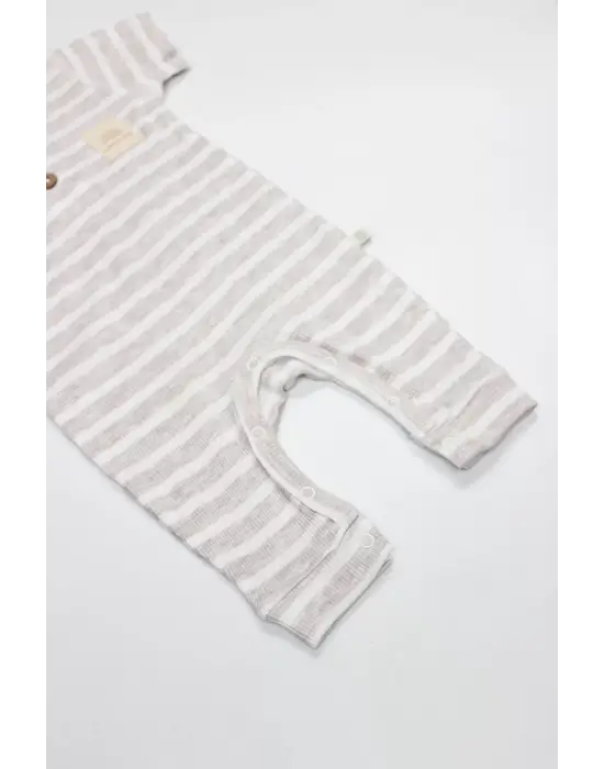 Line Colors Yarım Kol Patiksiz Tulum 15126 Bej