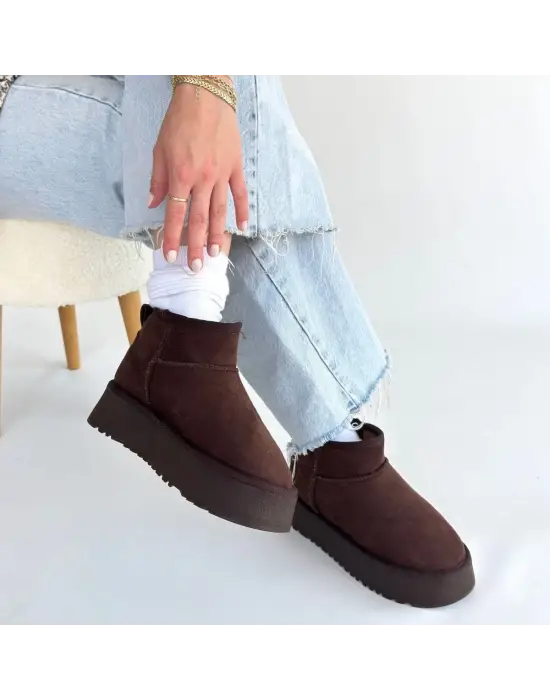 Linne Kahverengi Süet Bot