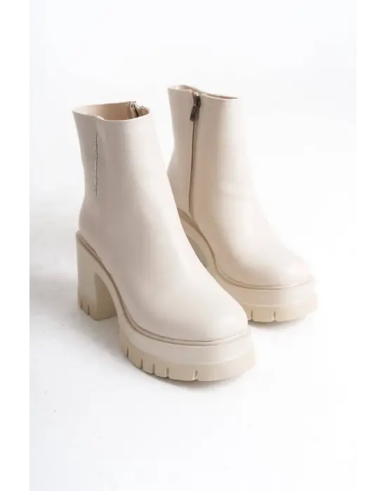 Rahat Fermuarlı Topuklu Bayan Bot