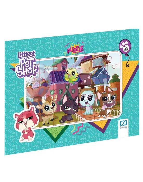 Omarı Eğlenceli 35 Parça Littlest Pet Shop Puzzle Oyunu