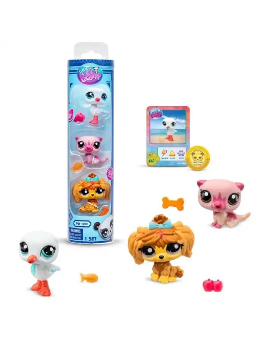 Littlest Pet Shop Minişler 3lü Figür Seti  - Su Samuru-Martı-Köpek