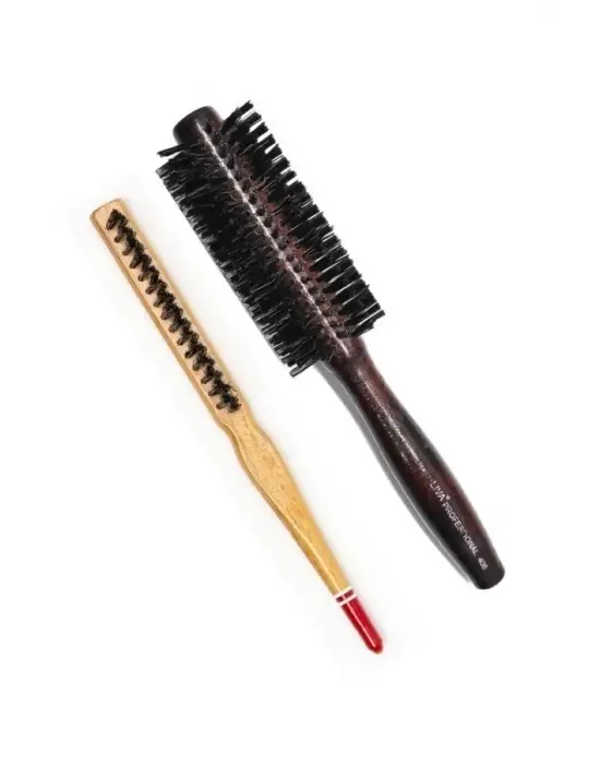 Liva 408& 690 Profesyonel Yanmaz Set Topuz Saç Fırçası-2li