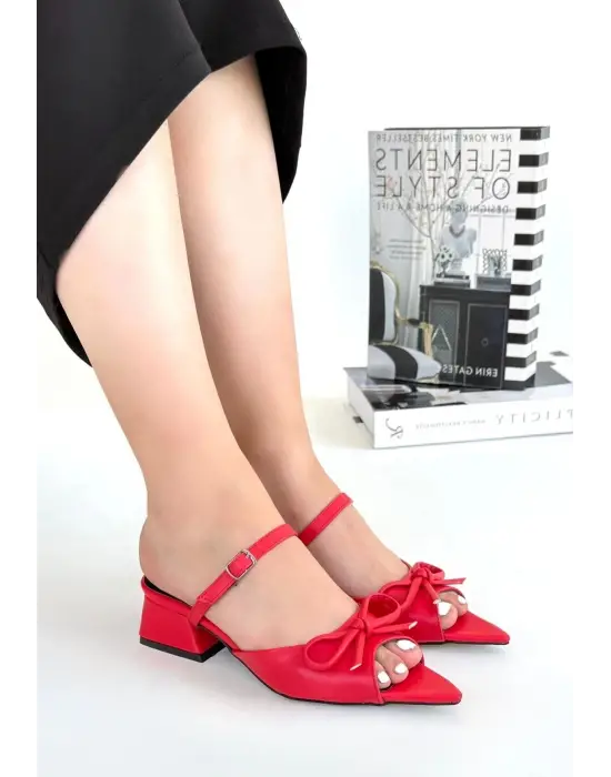 Lotta Kırmızı Cilt Topuklu Ayakkabı