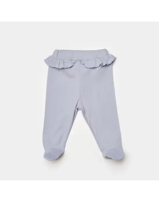 Omarı Ekru Lila Çiçek Desenli 3 Parça Zıbın Seti