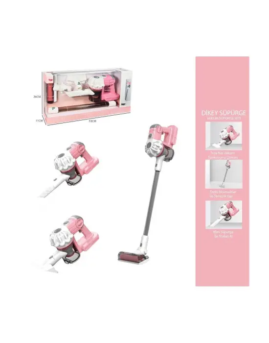 Omarı Yüksek Performanslı Dikey Elektrikli Süpürge - Pembe