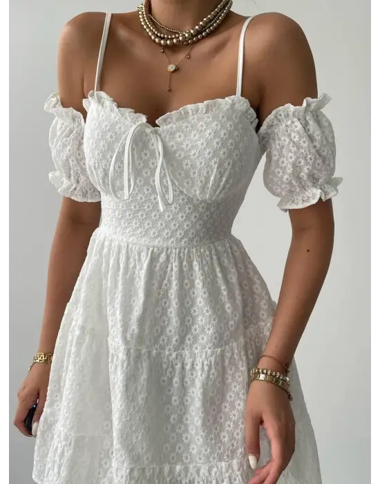 Lucca Kolu Lastikli Mini Elbise