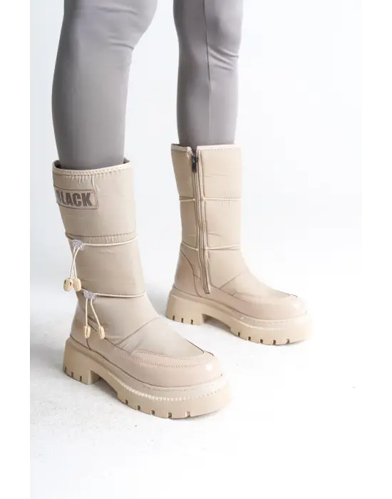 Modern Fermuarlı Kısa Topuk Bot