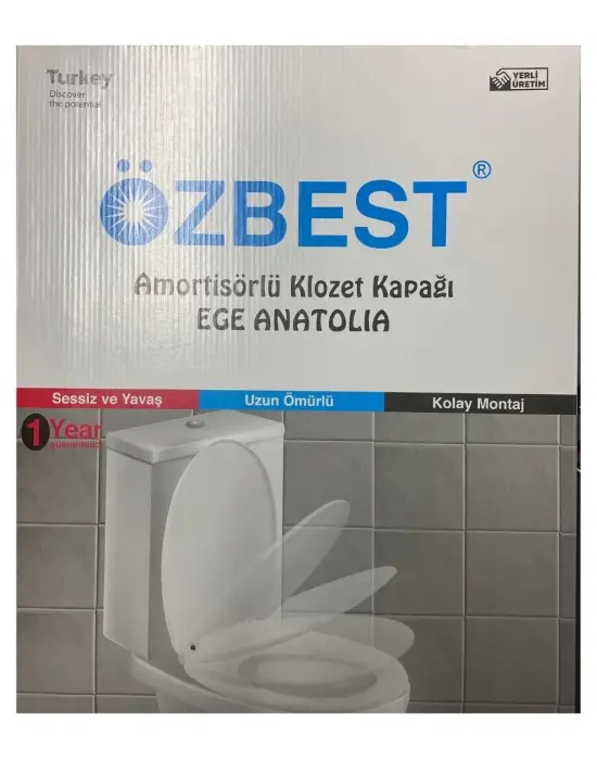 Lüks Yavaş Kapanan Amortisörlü Klozet Kapağı Ses Önleyicili, Kolay Montaj Her modele uyumlu