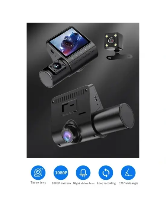 M80 3 Lens Araç Kamerası