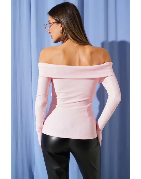 Madonna Çapraz Yaka Bluz Pembe  