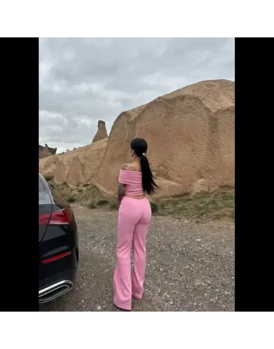 Tarz Madonna Yaka Pantolonlu Takım