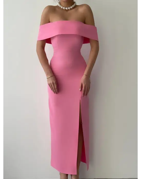 MADONNA YAKA UZUN ELBİSE