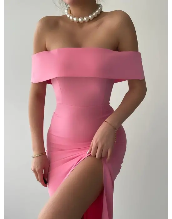 MADONNA YAKA UZUN ELBİSE