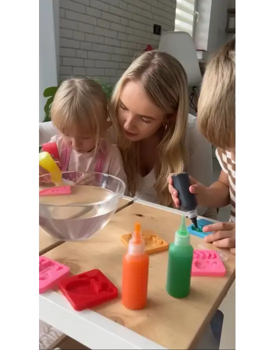 Magic Water Elf Aqua Gel Sihirli su oyuncak seti 5 renk jel şişe 6 kalıp