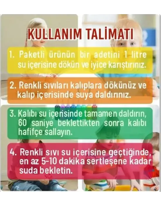 Magic Water Elf Aqua Gel Sihirli su oyuncak seti 5 renk jel şişe 6 kalıp