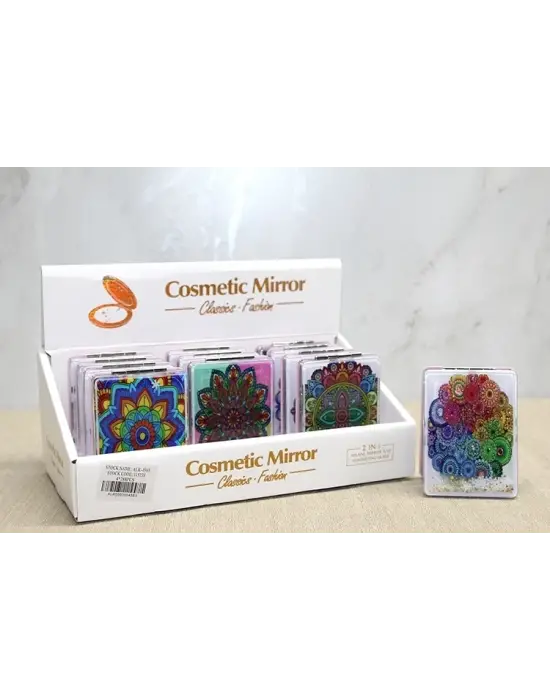 Mandala Desenli Hareketli Sulu El Aynası Alk4583