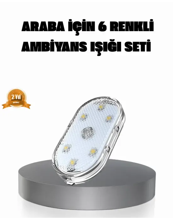 Manyetik Araba İçi Ambiyans Led Işık Seti – Kolay Montajlı Ve Kablolara Gerek Yok
