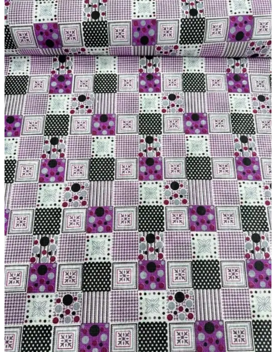 Masa Örtüsü & Piknik Örtsü -Raşel Kumaş 120 cm X 160 cm -Kare Desenli