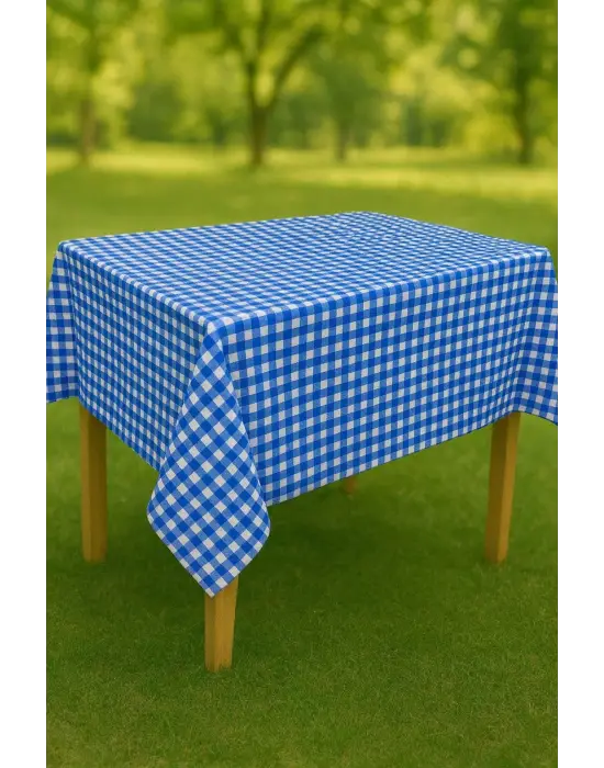 Masa Örtüsü & Piknik Örtsü -Raşel Kumaş 120 cm X 160 cm -Kare Desenli
