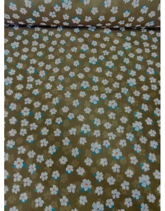 Masa Örtüsü & Piknik Örtsü -Raşel Kumaş 120 cm X 160 cm -Papatya Desenli