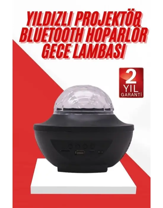 Masa Ve Gece Lambası Renkli Projektör Işıklı Disko Topu Bluetooth Hoparlör