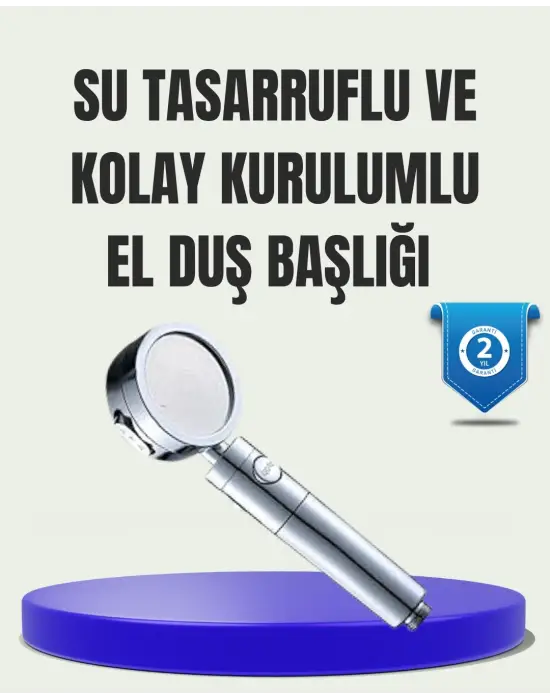 Masaj Ve Yağmur Modlu Su Tasarruflu Duş Başlığı