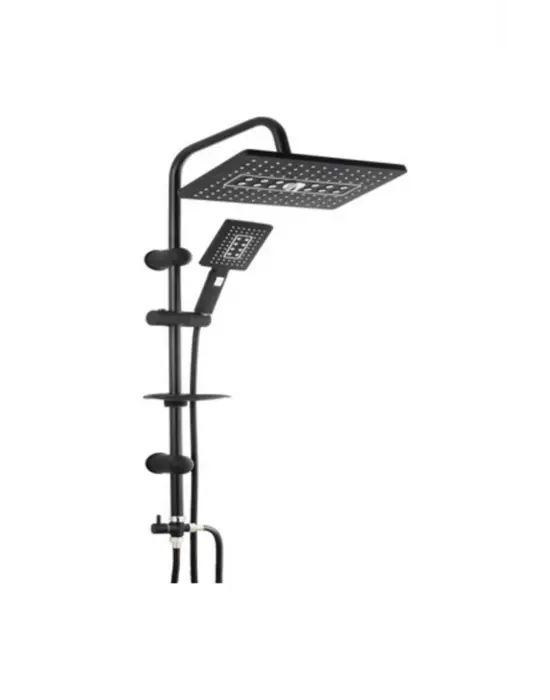 Omarı Lüks Mat Siyah Robot Duş Seti | Çok Fonksiyonlu Yağmur Duş Sistemi