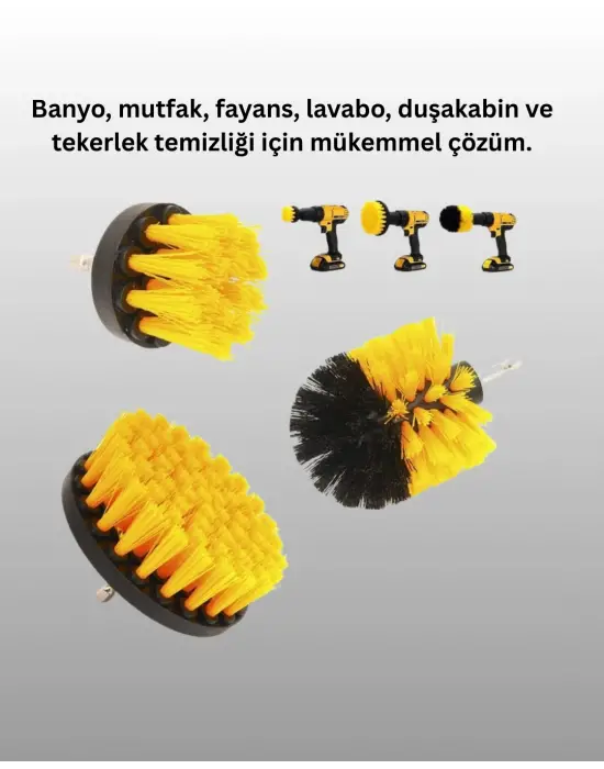 Matkap Ucu Temizlik Atı 3’lü Fırça Seti