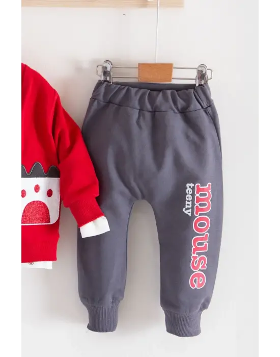 Mause Gömlek Yakalı 3lü Erkek Bebek Takımı