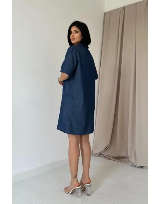 Mavi Benorra Kuplu Elbise