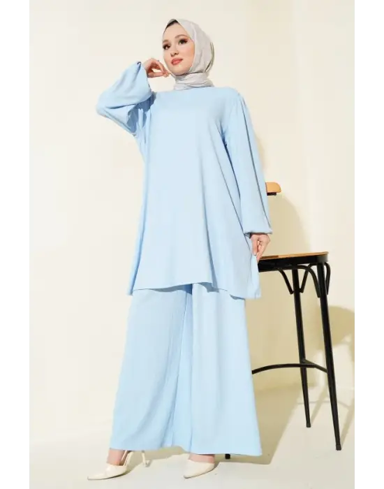 Mavi Tunik Pantolon Alt Üst Takım 6663
