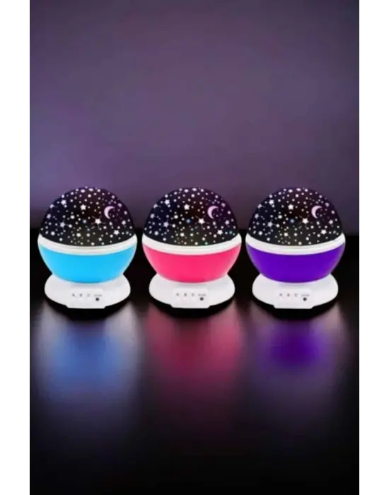 Mavi Ve Mor Işıklı Projeksiyon Lambası