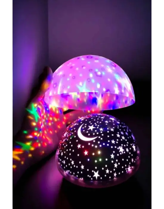 Mavi Ve Mor Işıklı Projeksiyon Lambası