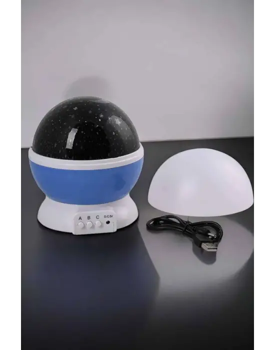 Mavi Ve Mor Işıklı Projeksiyon Lambası