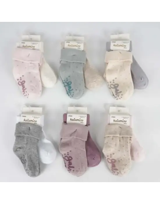 Omarı Absli Kız Bebek Soket Çorap Seti