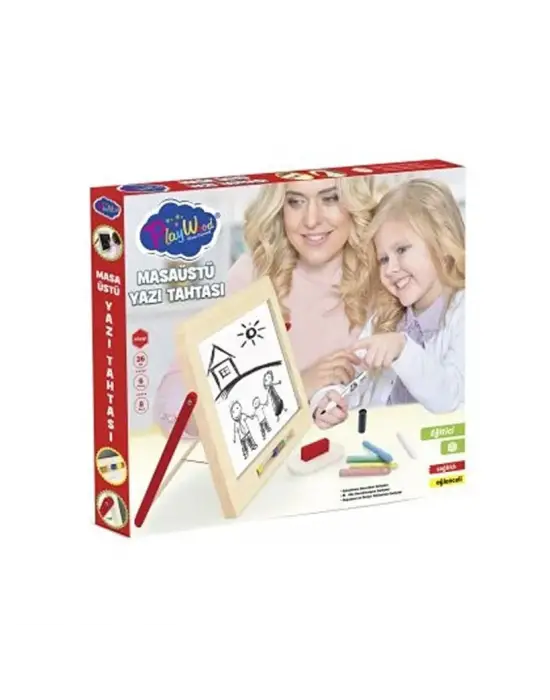 Omarı Ahşap Masa Üstü Yazı Tahtası - Pratik ve Fonksiyonel