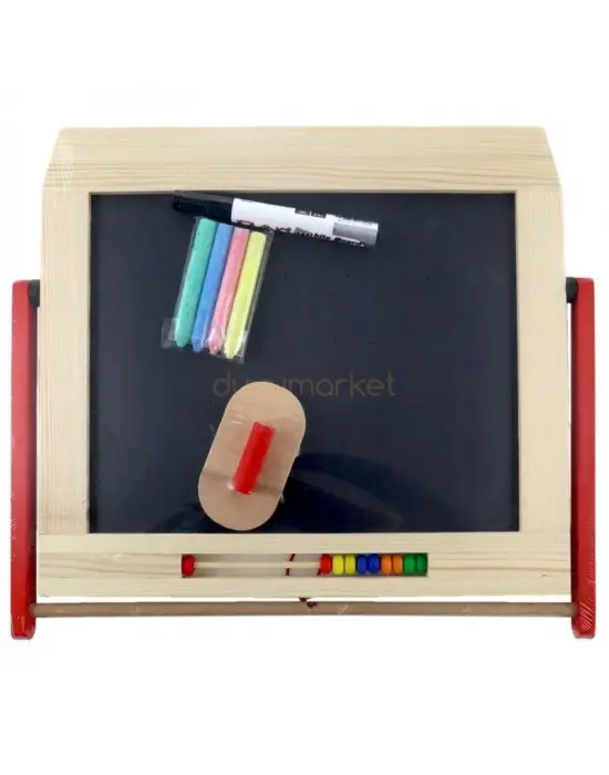 Omarı Ahşap Masa Üstü Yazı Tahtası - Pratik ve Fonksiyonel