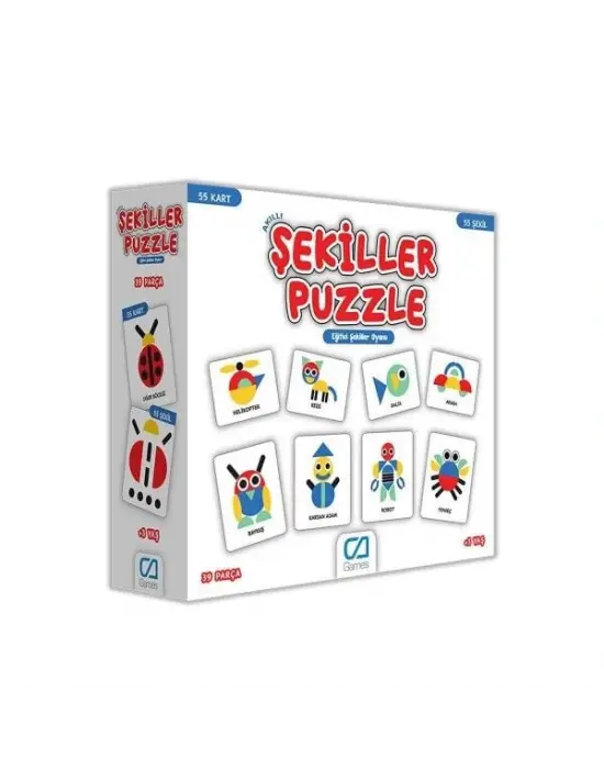 Omarı Akıllı Şekiller Puzzle Seti 55 Kartlı