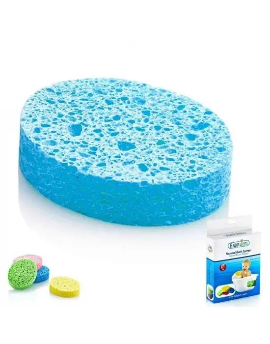 Omarı Bebek Banyo Süngeri Selülozik Mavi Etkili Temizlik