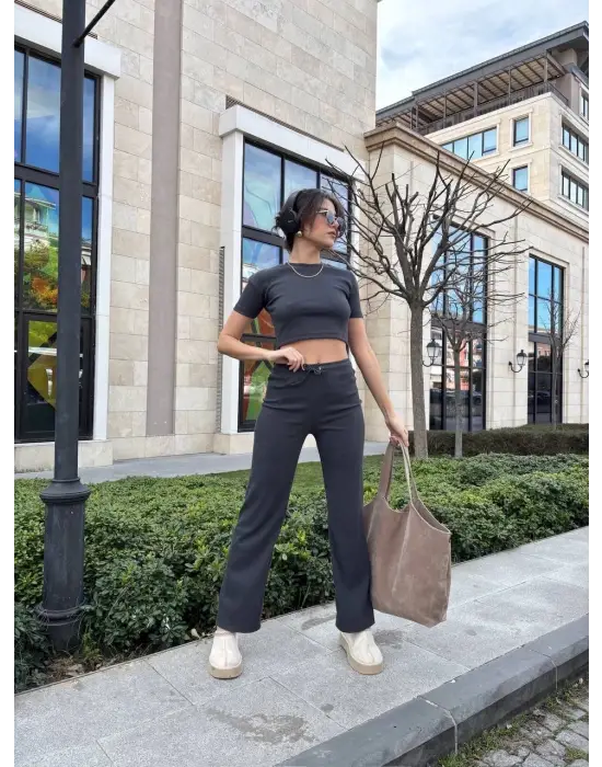 Omarı Trendy Bol Paça Alt Üst Takım