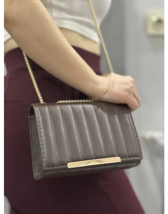 Omarı Doğal Kahve Renkli Deri Cilt Çantası