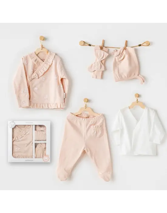 Omarı Cute Bunnies Be Sking 5 Parça Hastane Çıkışı Pink