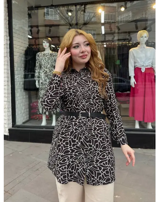Omarı Yaz Akşamlarına Renk Katacak Desenli Tunik Gömlek